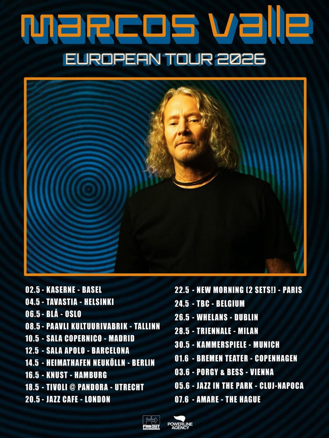 Marcos Valle Tour Poster 2026